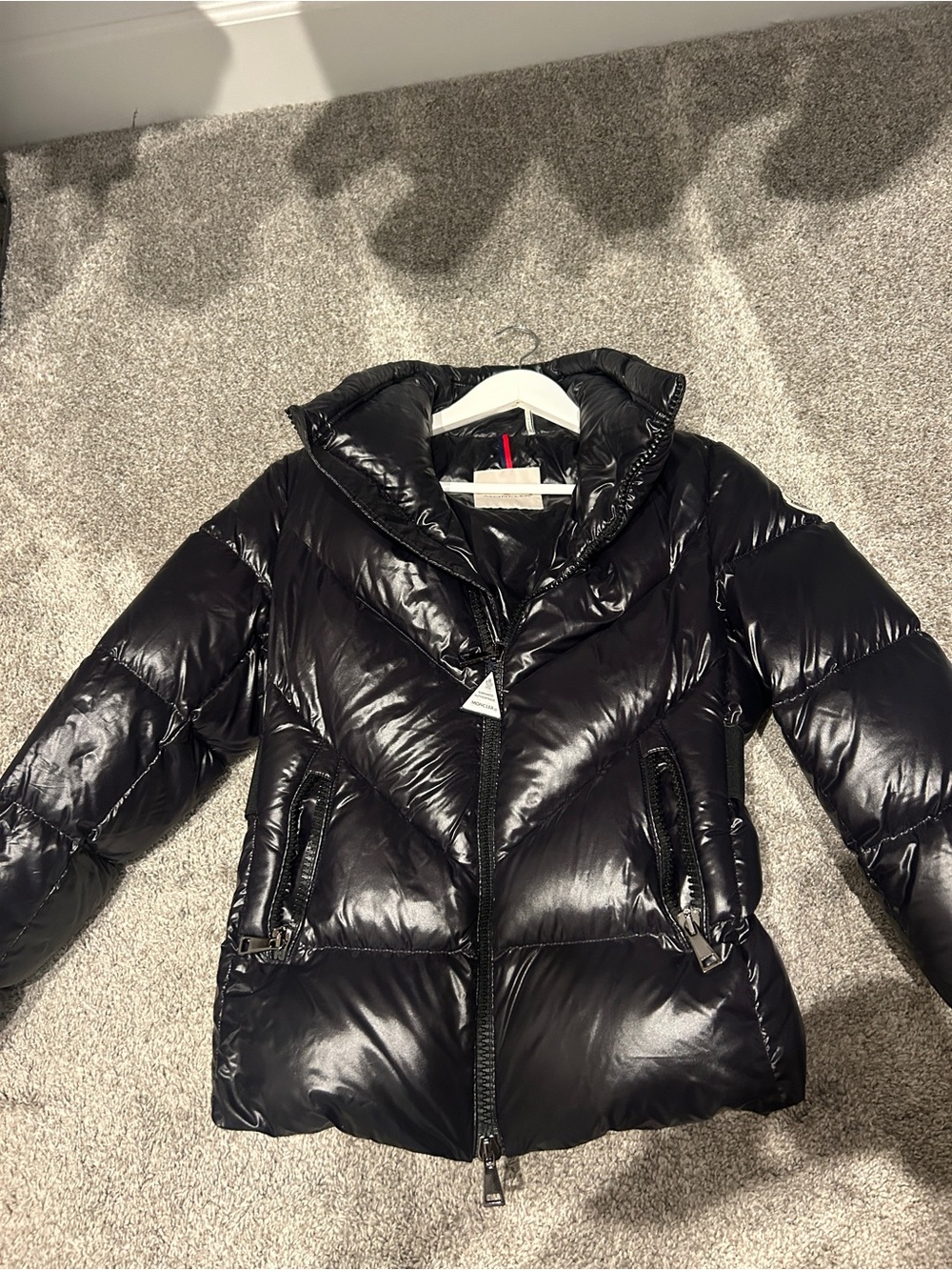 Moncler Glossy Black Puffer Coat